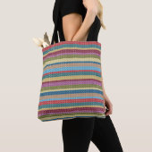 Multi-Colored Knitted Style Striped Tasche (Von Nahem)