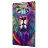 Multi Colored Modern Digital Art Majestic Lion Klemmbrett (Links)