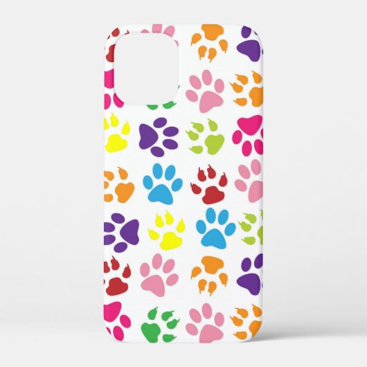 Multi-Colored Paw Prints Case-Mate iPhone Hülle (Rückseite)