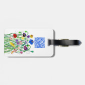 Multi-colored Wild Poppy Watercolor Personal Gepäckanhänger (Rückseite horizontal)