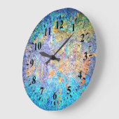 Multi Colors Abstract Art Painting Große Wanduhr (Winkel)