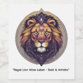 multi  colour lion Food and Beverage Label Set Weinetikett (Einzelnes Label)