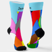 Multi Coloured Art Deco Design Socks Socken (Gewinkelt)