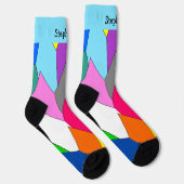 Multi Coloured Art Deco Design Socks Socken (Rechts)