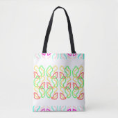 Multi Coloured Funky Tote Bag Tasche (Vorderseite)
