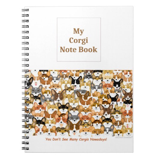 Multi Corgi Note Book Notizblock (Vorderseite)