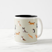 Multi-Corgi-Tasse Zweifarbige Tasse (VorderseiteRechts)