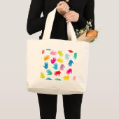Multi Cultural Colorful Hand Jumbo Stoffbeutel (Vorderseite (Produkt))