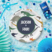 Multi-Dinosaurier-Papier-Teller Pappteller (Party)