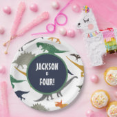 Multi-Dinosaurier-Papier-Teller Pappteller (Party)