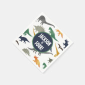 Multi Dinosaurier Party Napkins Serviette (Ecke)
