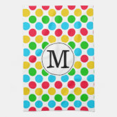 Multi Dot Custom Mit Monogramm Golf Farbtupfer Geschirrtuch (Vertikal)