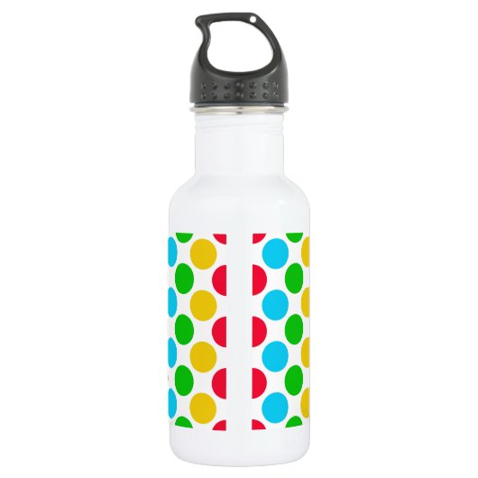 Multi-Dot Mit Monogramm Golfgetränk Edelstahlflasche (Rückseite)