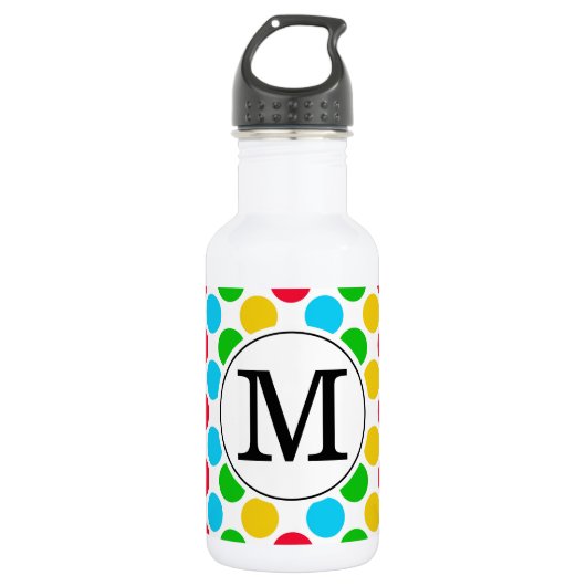 Multi-Dot Mit Monogramm Golfgetränk Edelstahlflasche (Vorderseite)