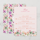 Multi Event Boho Chic Maximalist RSVP Karte (Vorne/Hinten)