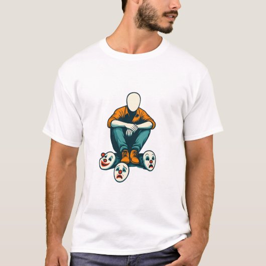 Multi-Expression Joker Kunst T-Shirt (Vorderseite)