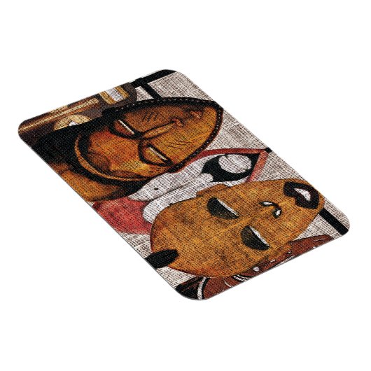 Multi-Face Tribal Foto Magnet (Rechte Seite)