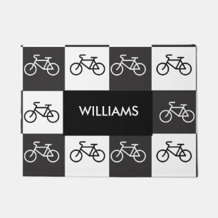 Multi-Fahrrad - Schwarzweiss Fußmatte