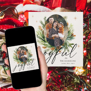 Multi-Family-Fotos Grüne Blätter Freuen Sie sich a Feiertagskarte