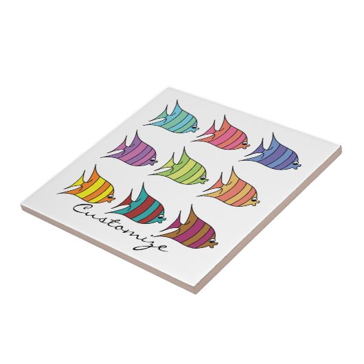 Multi-Farb-Tropischer Fisch Thunder_Cove Fliese (Seite)