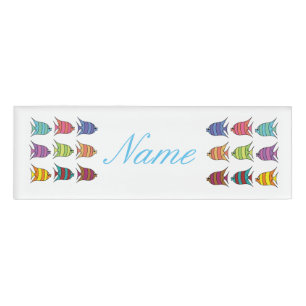 Multi-Farb-Tropischer Fisch Thunder_Cove Namenschild
