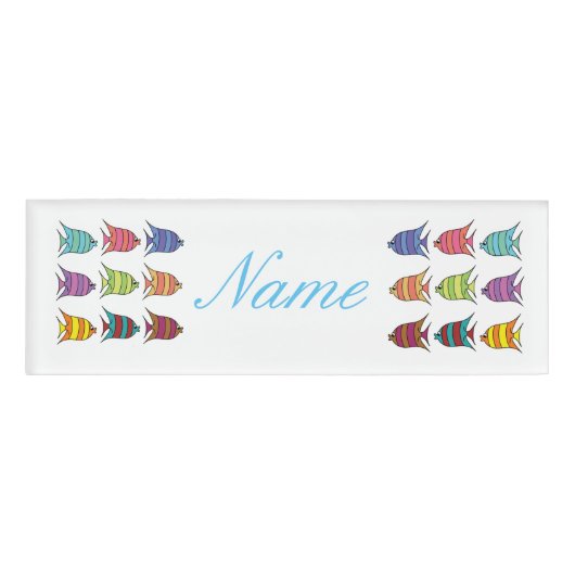 Multi-Farb-Tropischer Fisch Thunder_Cove Namenschild (Vorderseite)
