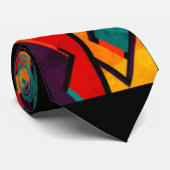 Multi Farbafrikanischer Muster-Druck-Entwurf Krawatte (Gerollt)