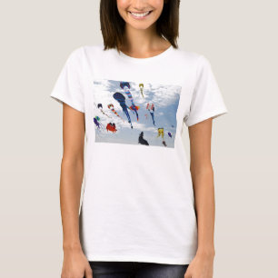 Multi Farbdrachen, die den Himmel malen T-Shirt