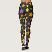 Multi Farbe hat schwarze Halloween-Leggings in der Leggings (Rückseite)