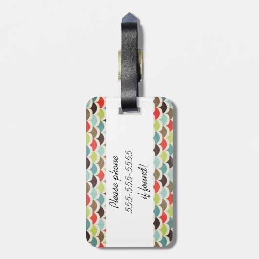 Multi Farben bogten Gepäckanhänger aus (Rückseite vertikal)