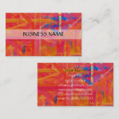 Multi-Farben, die abstrakte Kunst 4 malen Visitenkarte (Vorne/Hinten)