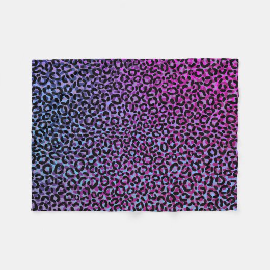 Multi Farbleopard-Druck-Muster Fleecedecke (Vorderseite (Horizontal))
