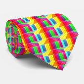 Multi Farbneonmuster-Krawatte Krawatte (Gerollt)