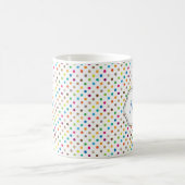 Multi Farbpolka-Punkt-personalisierte Tasse (Mittel)