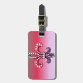 Multi Farbrosa Lilien-Flor New Orleans Gepäckanhänger (Vorderseite vertikal)