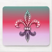 Multi Farbrosa Lilien-Flor New Orleans Mousepad (Vorne)