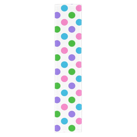 Multi FarbTupfen Kurzer Tischläufer (Vorderseite)