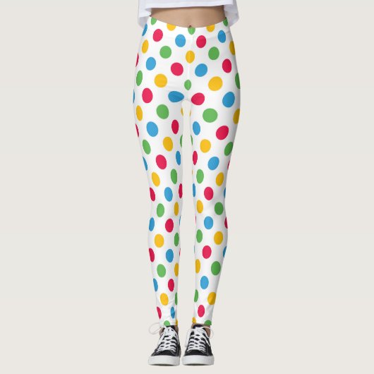 Multi FarbTupfen Legging Leggings (Vorderseite)