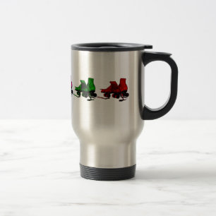 Multi FarbVintage Rollen-Skate Reisebecher