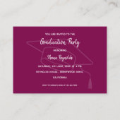 Multi-Foto 2025 Graduation Party Mini Einladung (Rückseite)