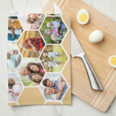 Multi Foto 28 Picture Honey Beige Honeycomb Geschirrtuch (Viertel Falte)