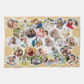 Multi Foto 28 Picture Honey Beige Honeycomb Geschirrtuch (Horizontal)