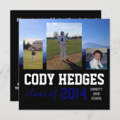 Multi-Foto Abschluss-Einladung Einladung (Vorne/Hinten)