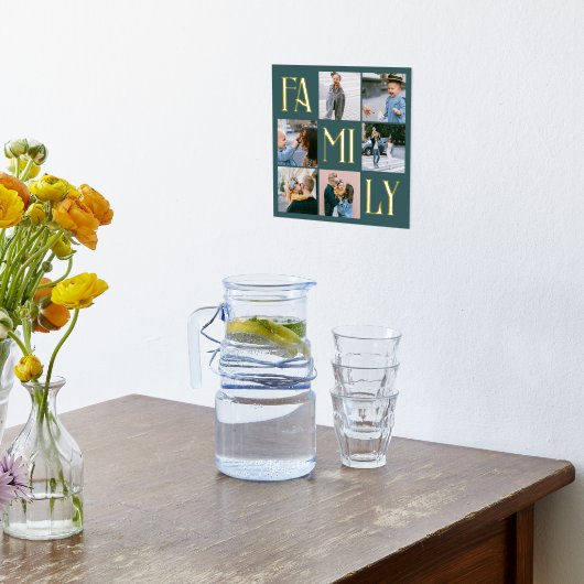 Multi-Foto-Aquamarin Foliendrucke (Ablage(Küche))