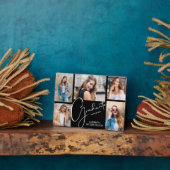 Multi-Foto auf dem Schwarzen Abschluss Keepake Fotoplatte (Seite)