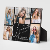 Multi-Foto auf dem Schwarzen Abschluss Keepake Fotoplatte (Seite)