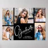 Multi-Foto auf dem Schwarzen Abschluss Keepake Poster (Vorne)