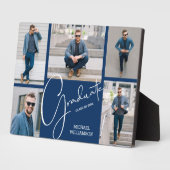 Multi-Foto Blue Abschluss Keepake Fotoplatte (Seite)