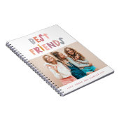 Multi Foto bunt lustige Typografie beste Freunde Notizblock (Rechte Seite)