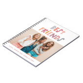 Multi Foto bunt lustige Typografie beste Freunde Notizblock (Linke Seite)